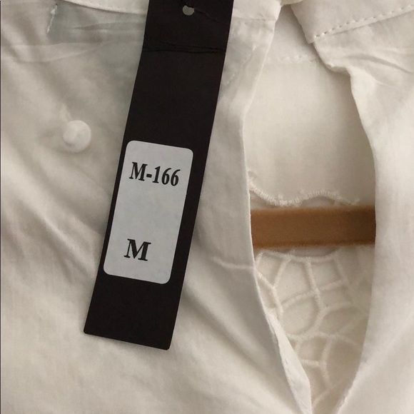 Victorian White Ruffle Neck Top - Picture 5 of 5